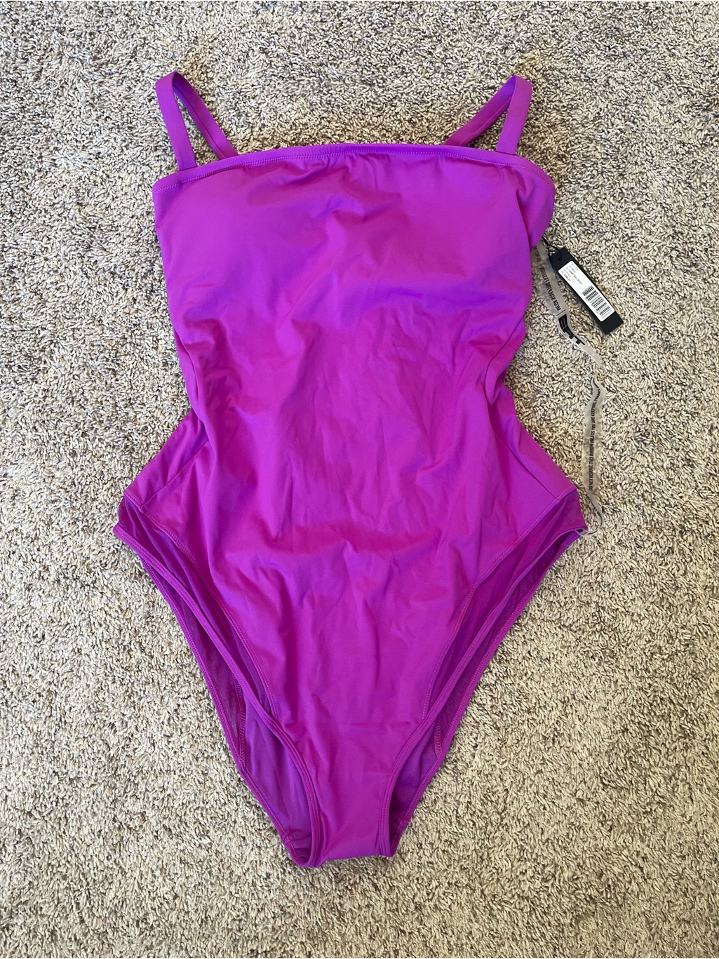Ta3 Squarey Mesh Contour One-Piece Swimsuit Orchid 3x Regular/Long Nwt